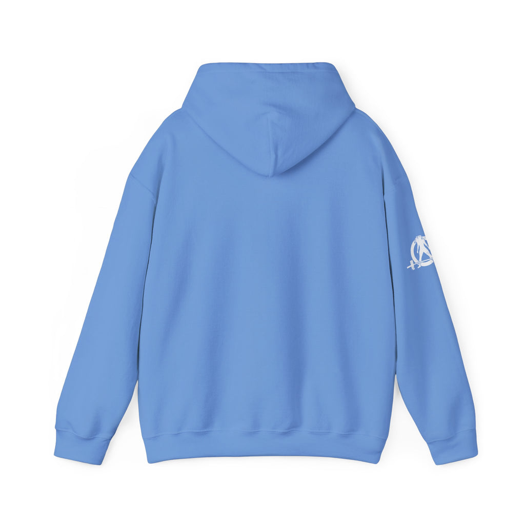 Lift Heavy Pet Cats - Unisex Heavy Blend Hooded Sweatshirt - White Logo