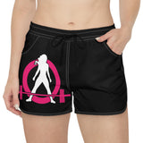 Women's Casual Shorts (AOP) - Classic Color Logo - Black Shorts