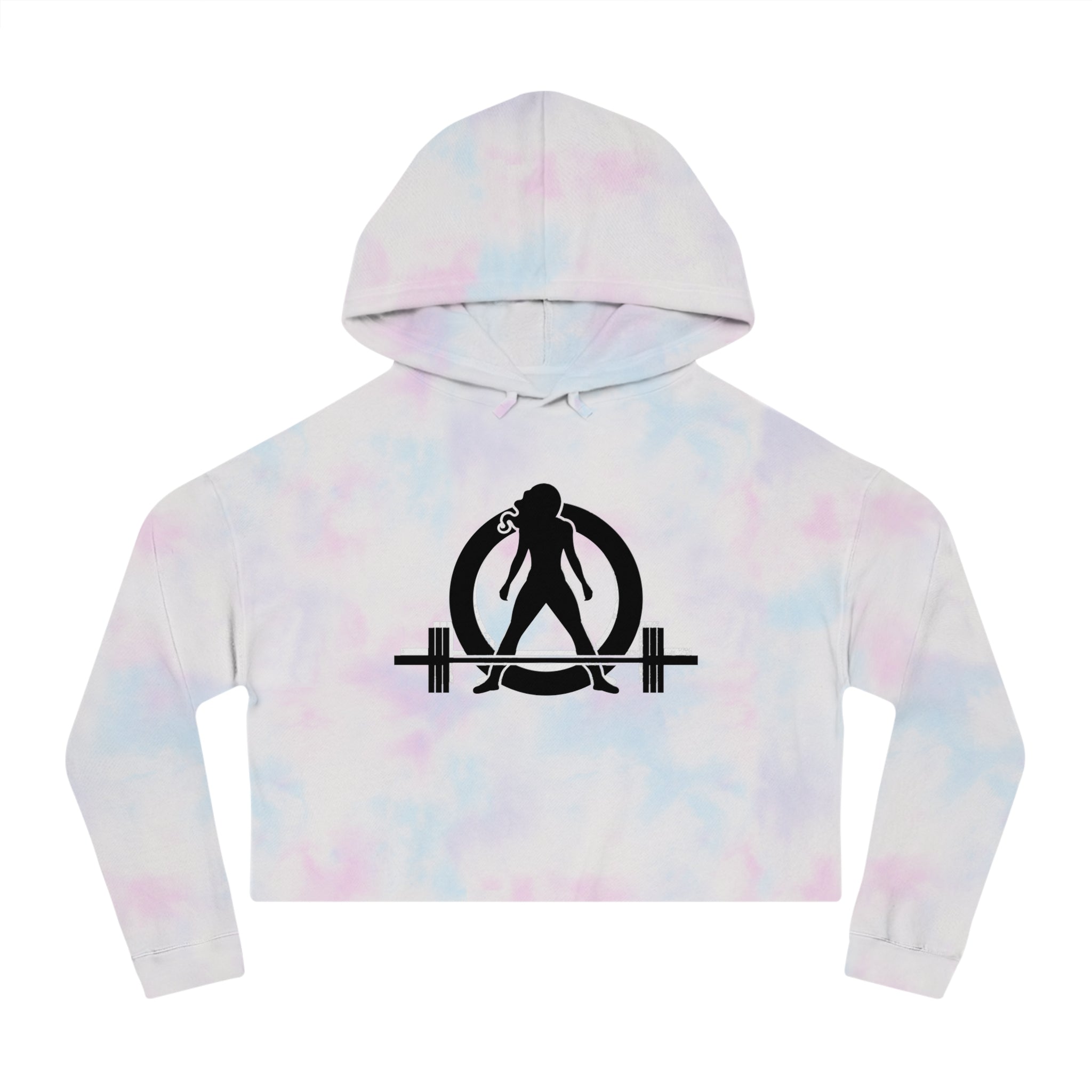 Women’s Cropped Hooded Sweatshirt - Black Classic Logo