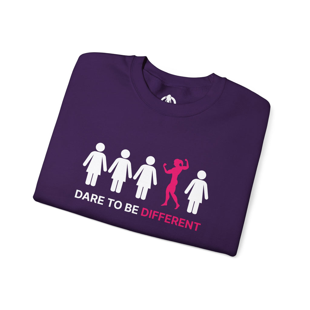 Dare To Be Different - Flex - Unisex Heavy Blend™ Crewneck Sweatshirt - Front  Logo Plain Back