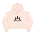 Empowered Crop Hoodie – For Strong Women Who Lift - Black Classic Logo
