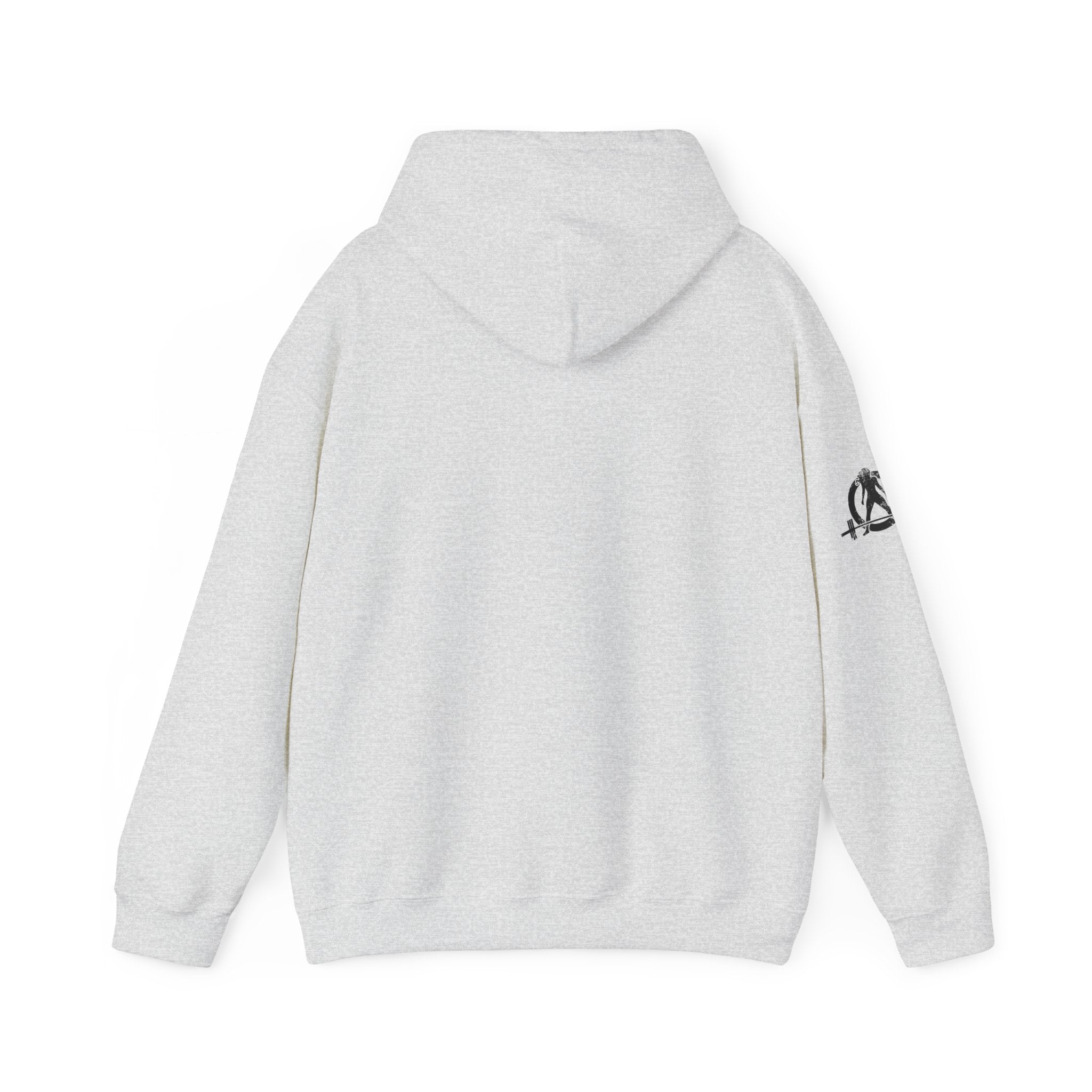 45 + 45 = 135 - Unisex Heavy Blend Hooded Sweatshirt  - Front Black & Shoulder Logo