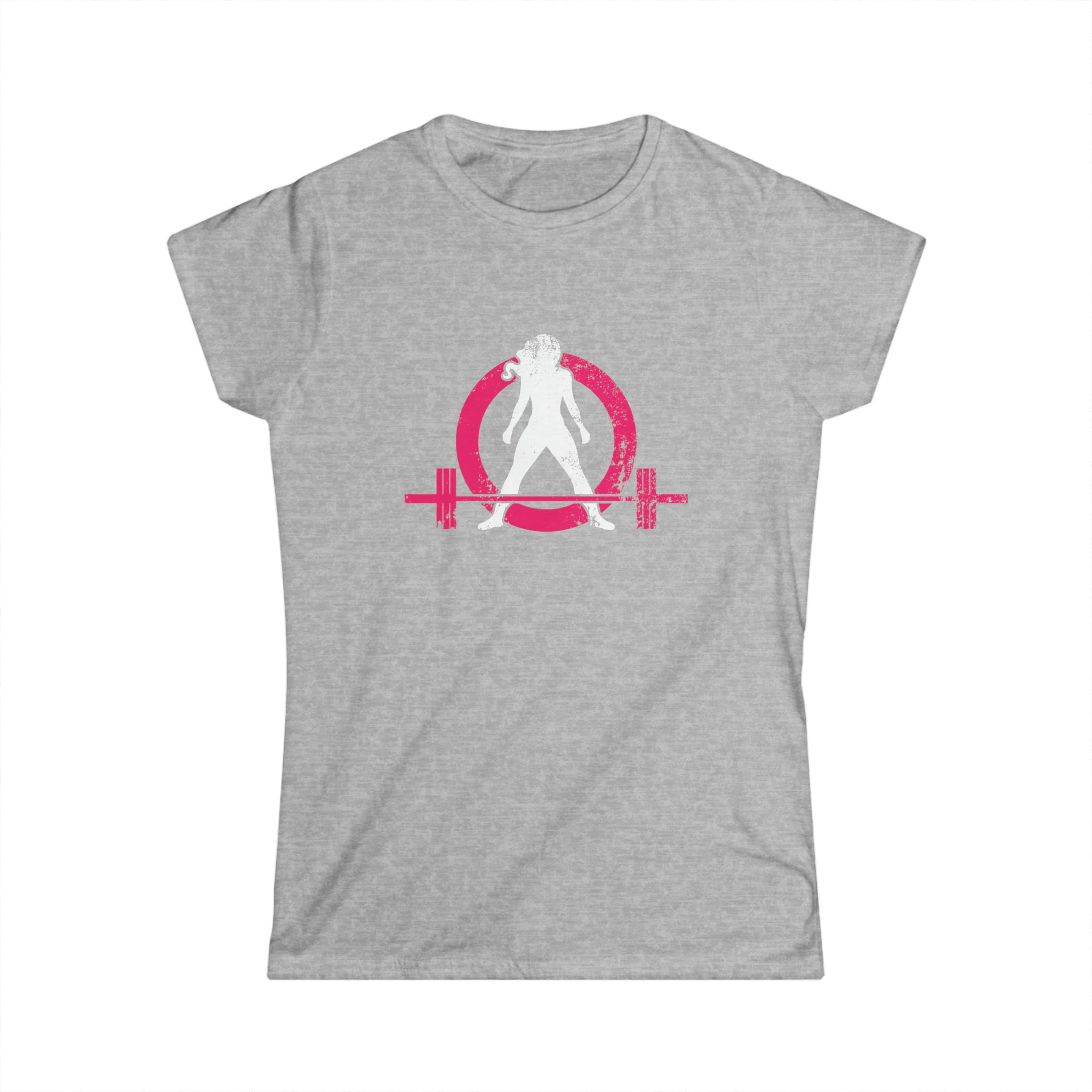 Women's Softstyle Tee - Distressed Inverted Color Logo