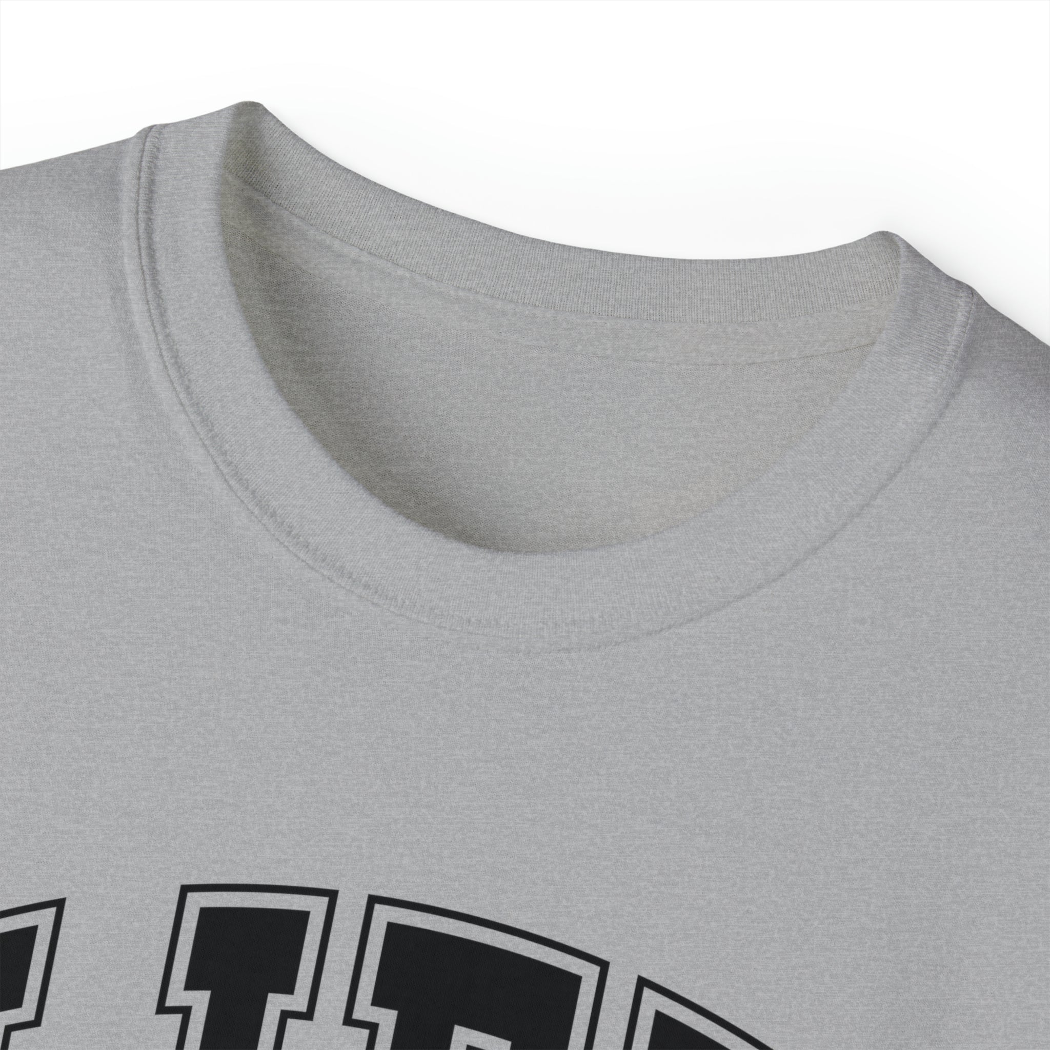 Lift Like A Girl - Unisex Ultra Cotton Tee - Front Black Logo - Plain Back