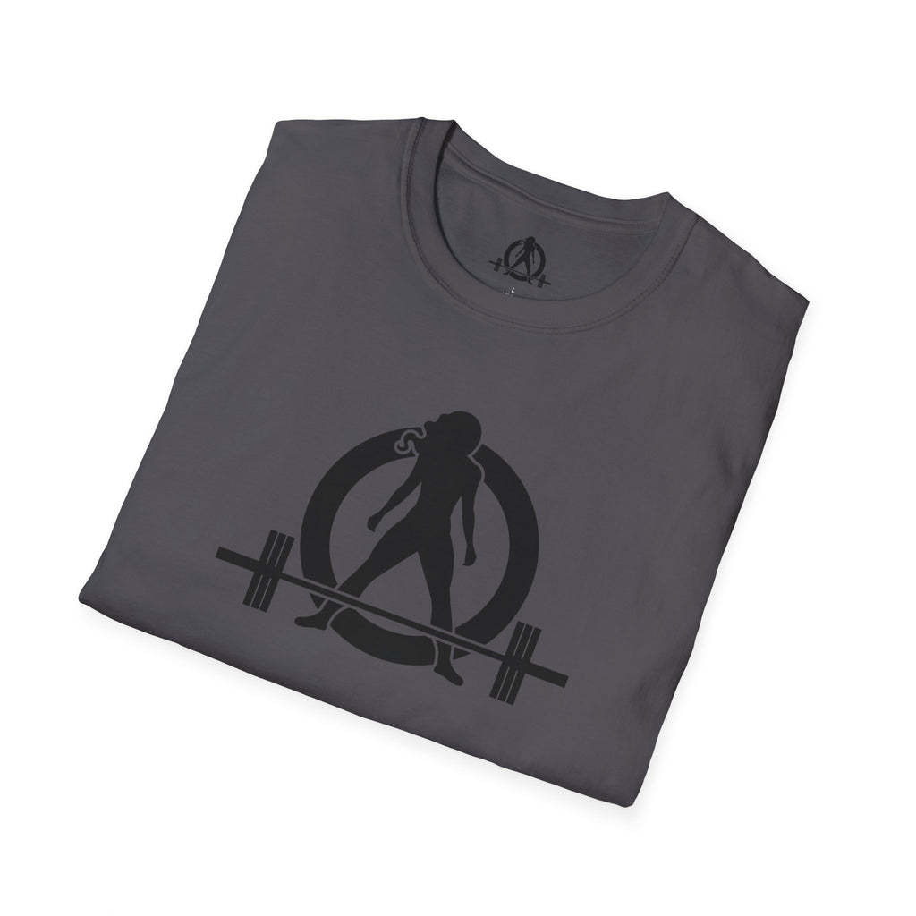 Goal Weight Strong AF - Unisex Softstyle T-Shirt - Black Print on Front & Back