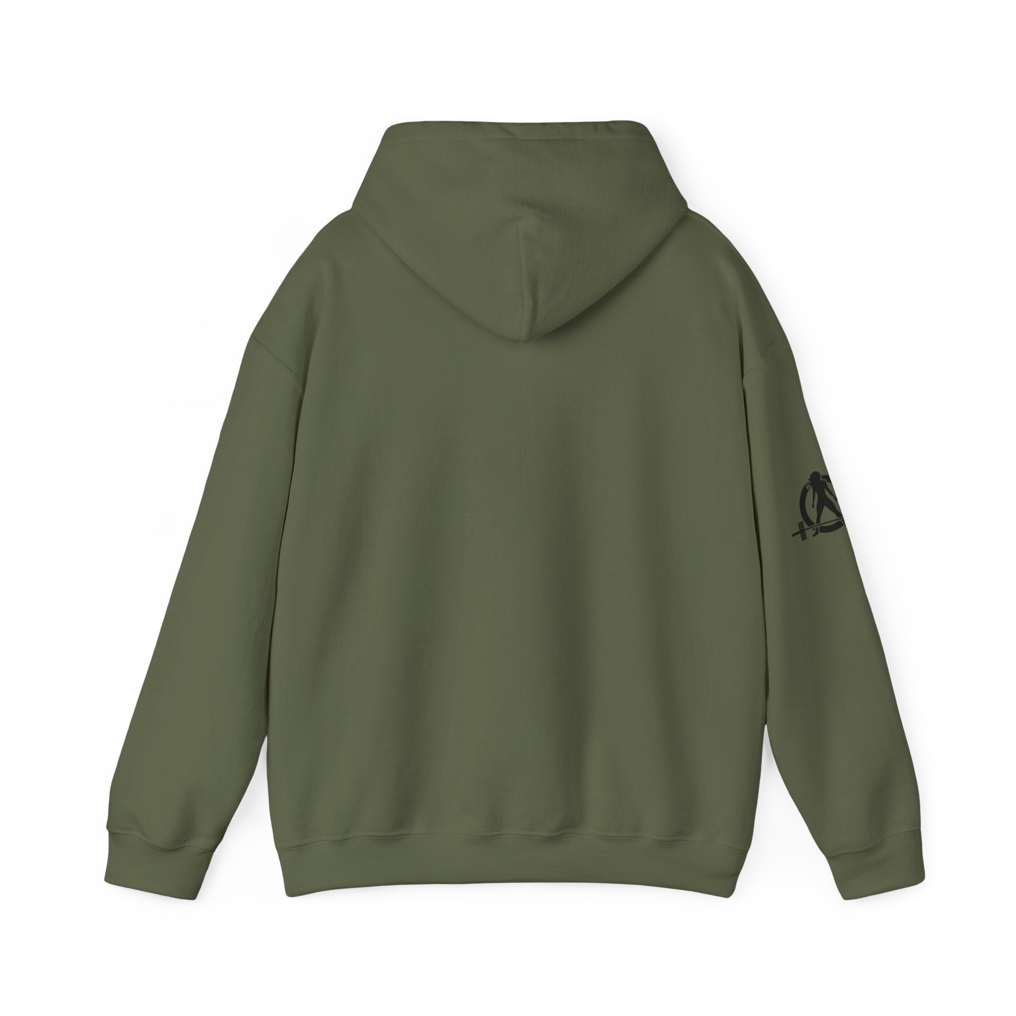 Lift Heavy Run Fast - Unisex Heavy Blend Hooded Sweatshirt  - Front Black Logo