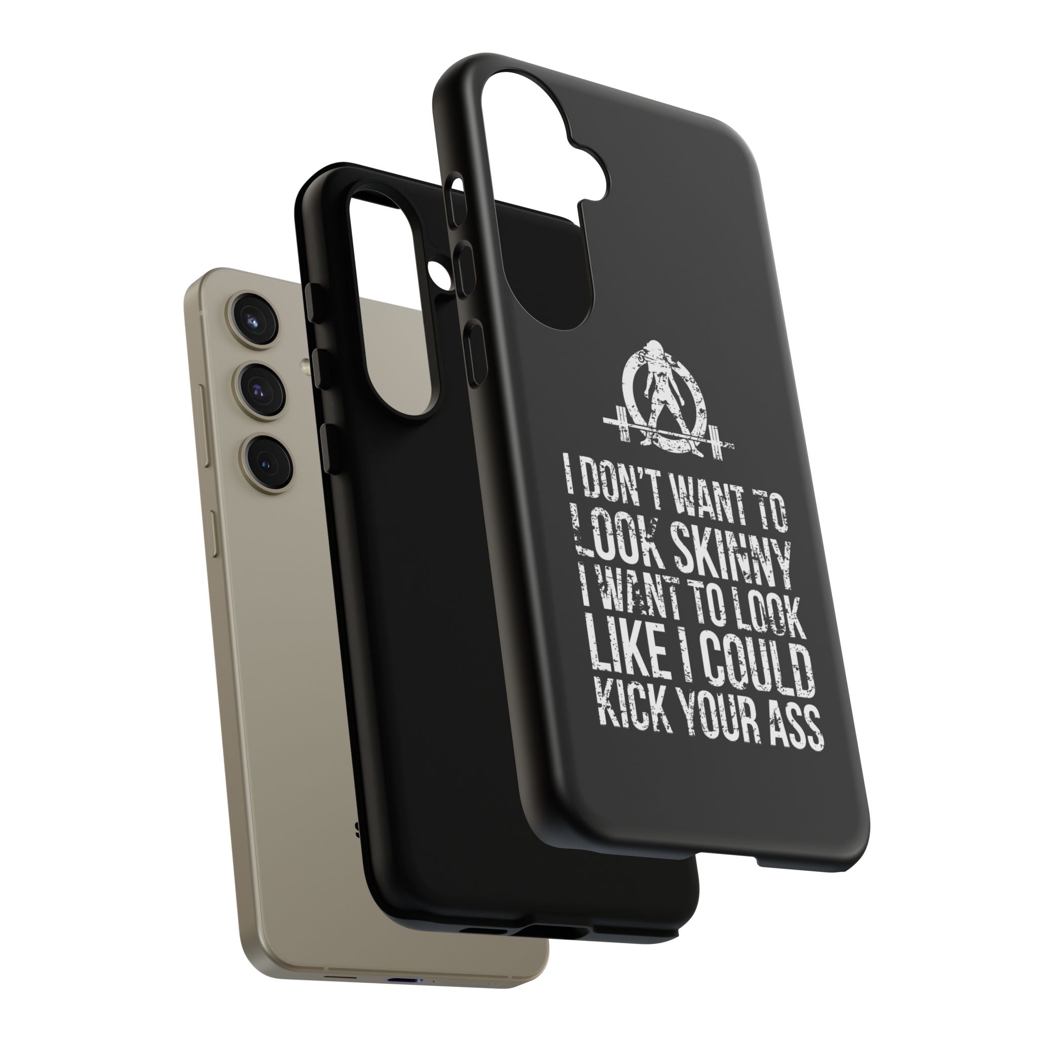 Tough Cases - I Don't Want To Look Skinny I Want To Look Like I Can Kick Your Ass - WWLW Logo