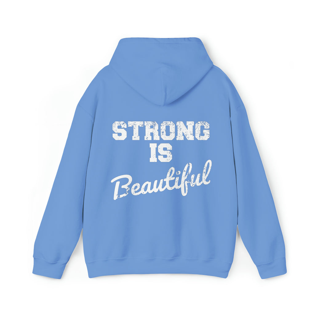 Pride Color Logo - Strong Is Beautiful - Unisex Heavy Blend Hooded Sweatshirt