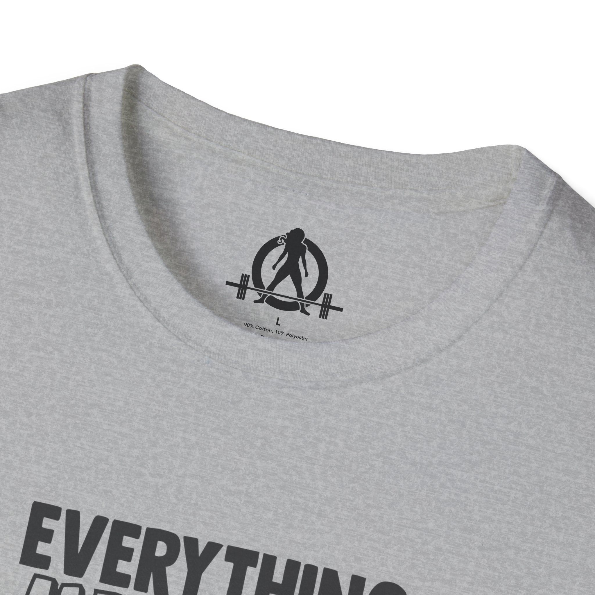 Everything Hurts & I'm Hungry - Unisex Softstyle T-Shirt - Black Print on Front Plain Back