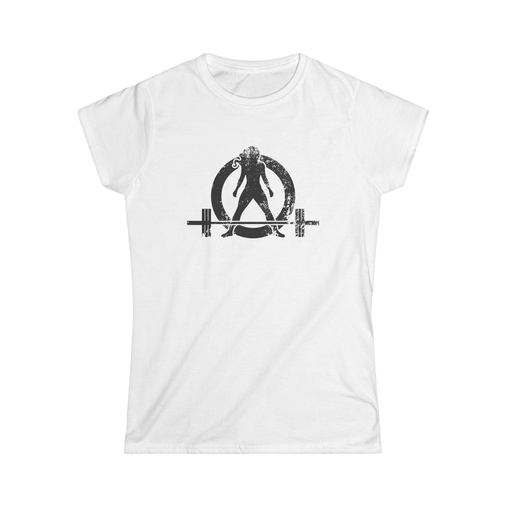 Women's Softstyle Tee - WWLW Distressed Logo - Black - Logo Front Plain Back