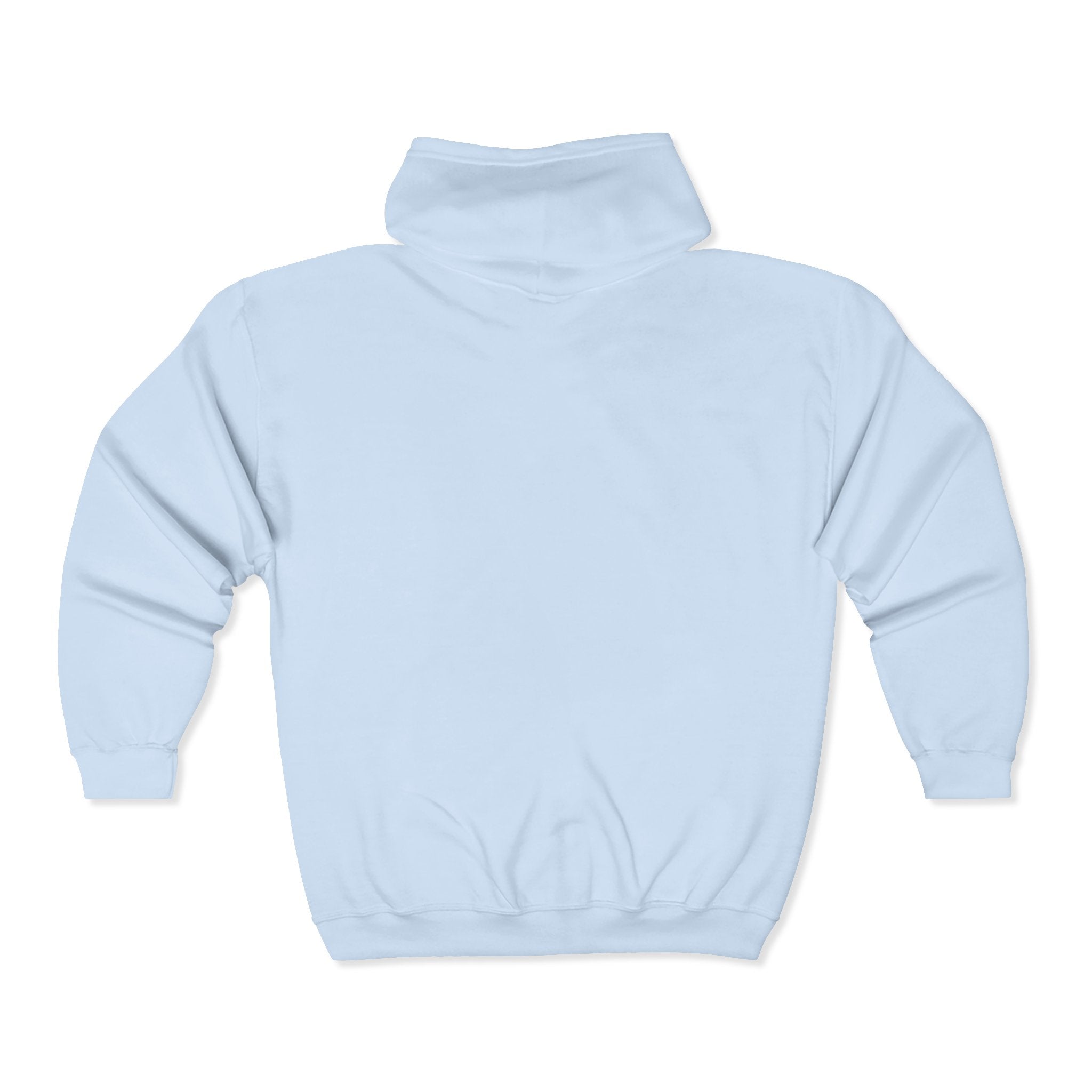 Unisex Heavy Blend™ Full Zip Hooded Sweatshirt - Distressed White Logo