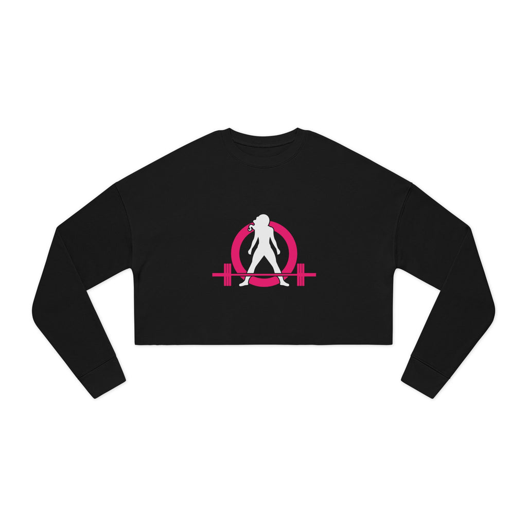 Women's Cropped Sweatshirt - Classic Logo - Plain Back