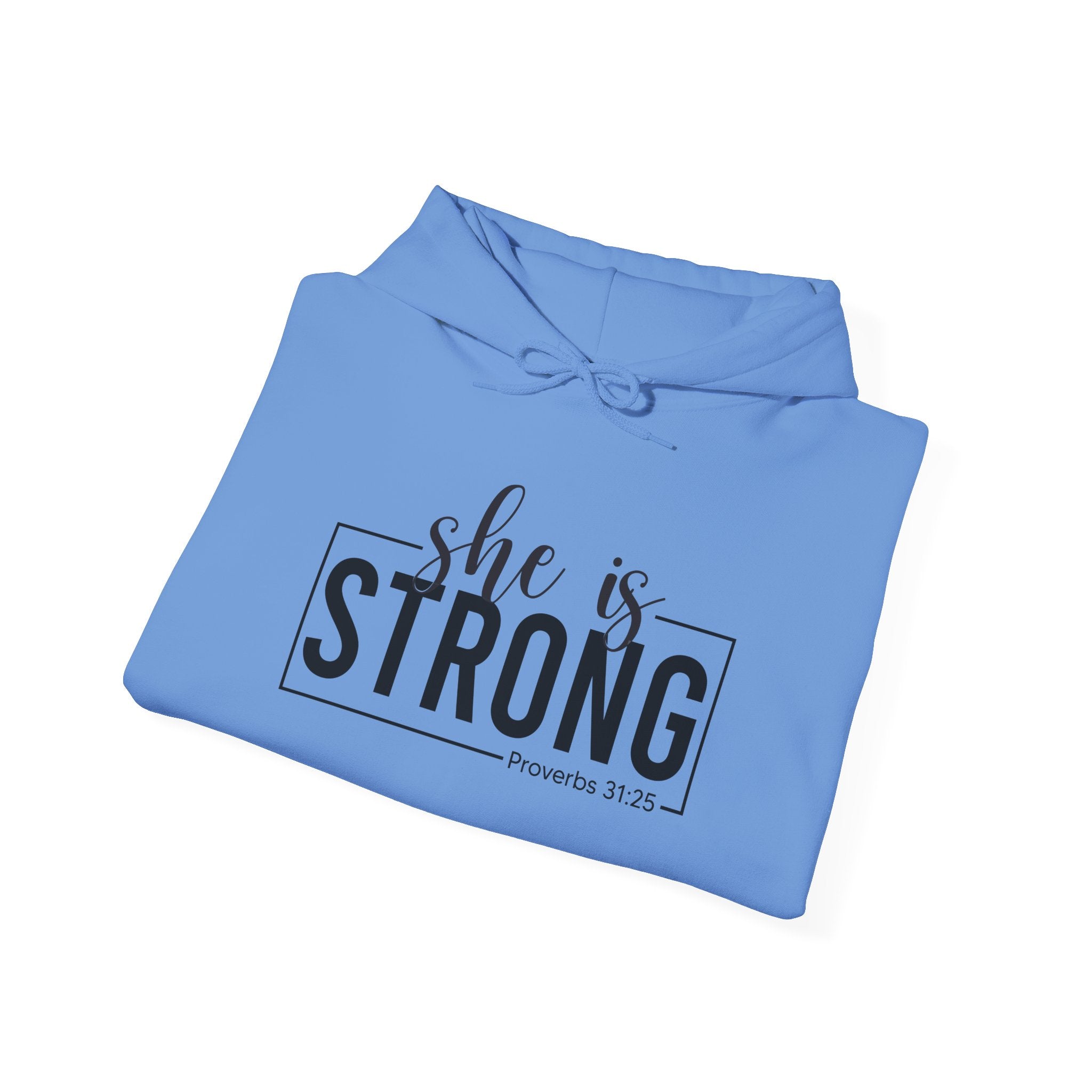 She is Strong - Unisex Heavy Blend Hooded Sweatshirt - Dark Logo