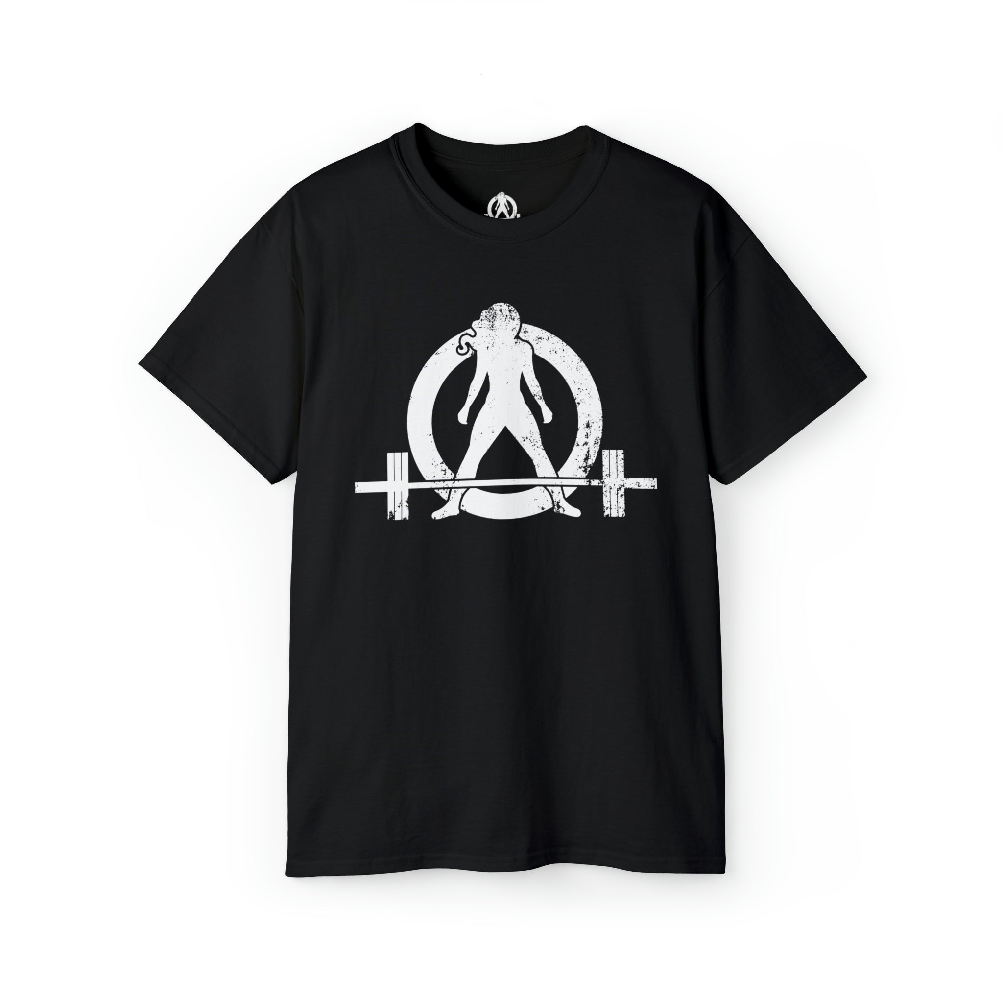 Strong Not Skinny - Unisex Ultra Cotton Tee - White Distressed Logo