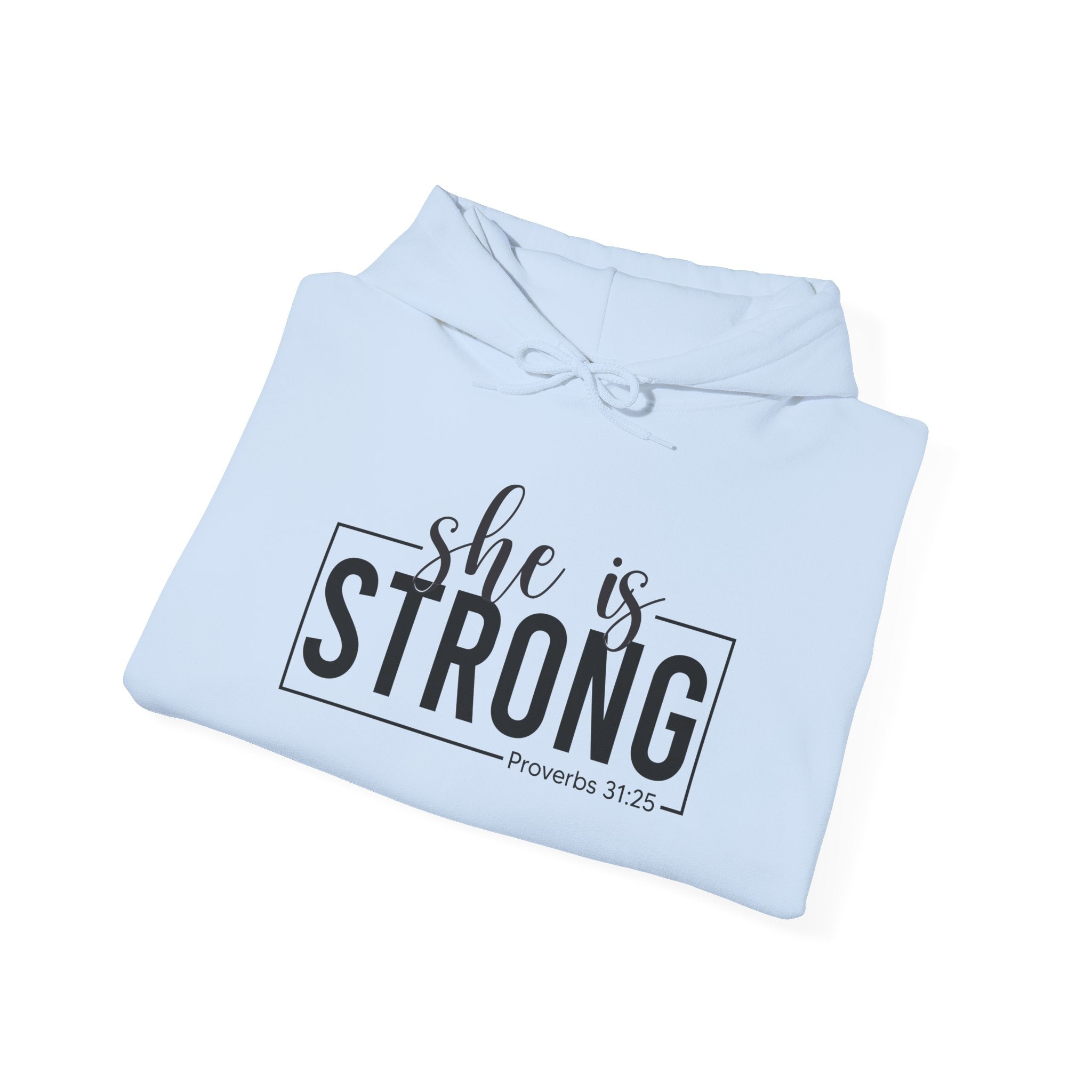 She is Strong - Unisex Heavy Blend Hooded Sweatshirt - Dark Logo