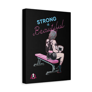 Strong is Beautiful Cartoon - Motivational Wall Art - Canvas