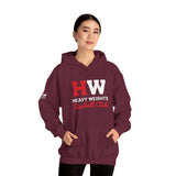 Heavy Weights Barbell Club  - Unisex Heavy Blend Hooded Sweatshirt  - Black Print Front/Back/Arm