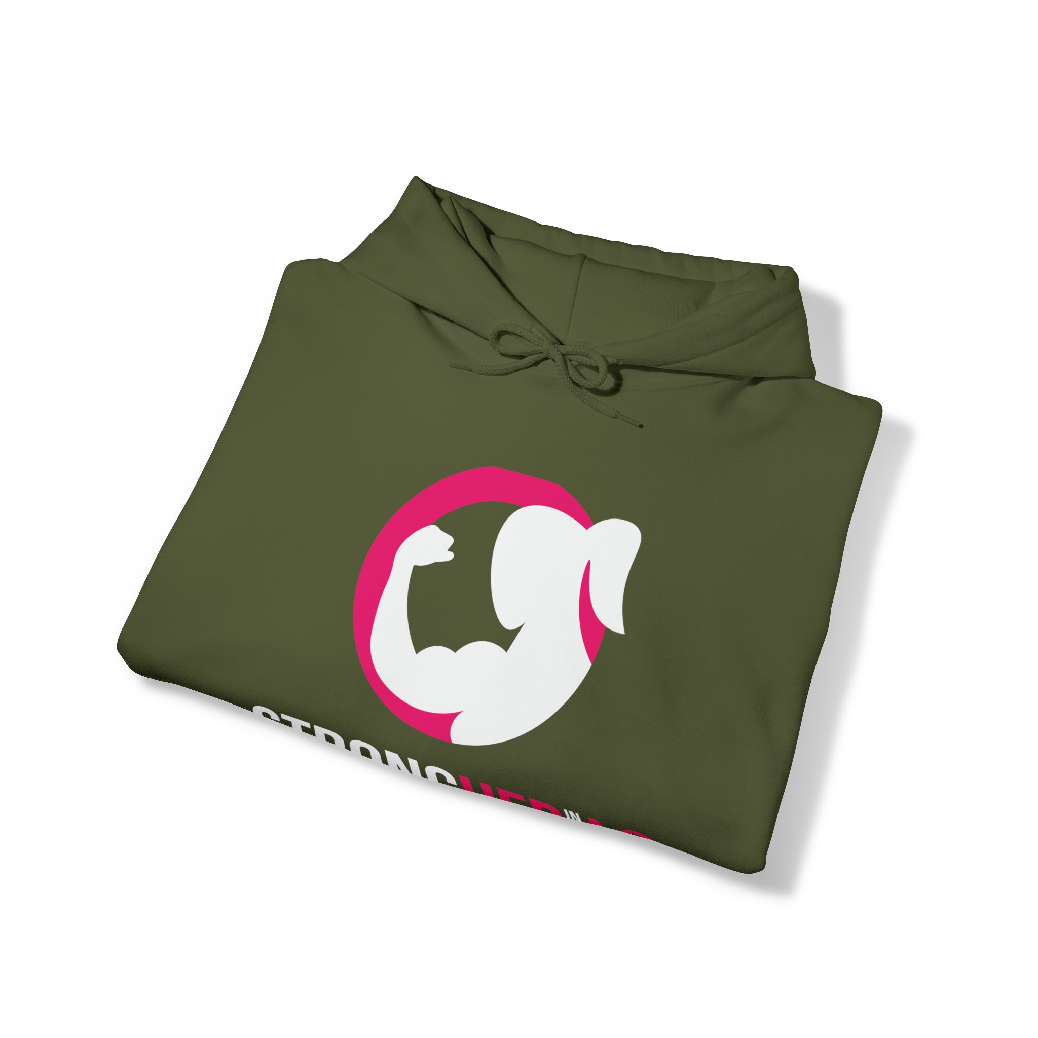 Strong Her in 42 - Classic Color Logo - Unisex Heavy Blend Hooded Sweatshirt