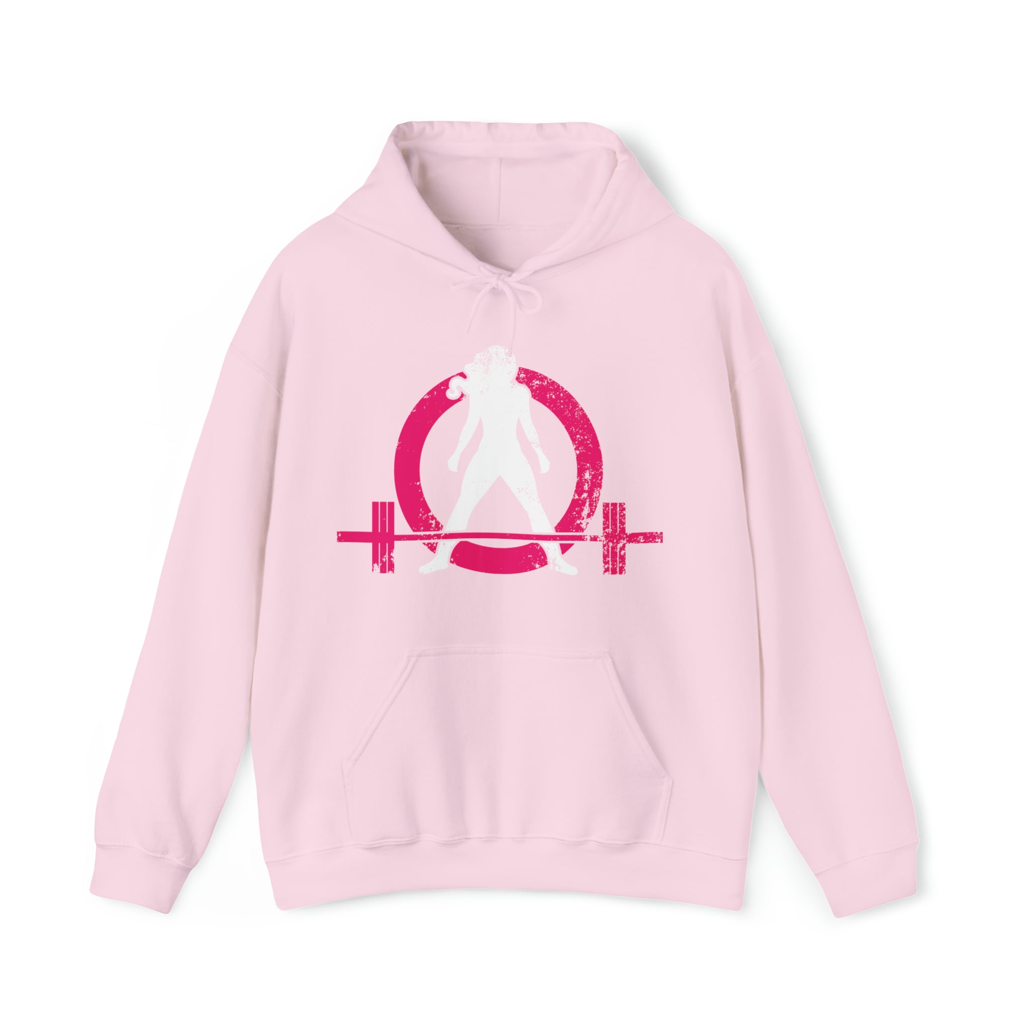 Classic Hoodie (Best Seller) - Unisex Heavy Blend Hooded Sweatshirt - Color Distressed Logo - Plain Back