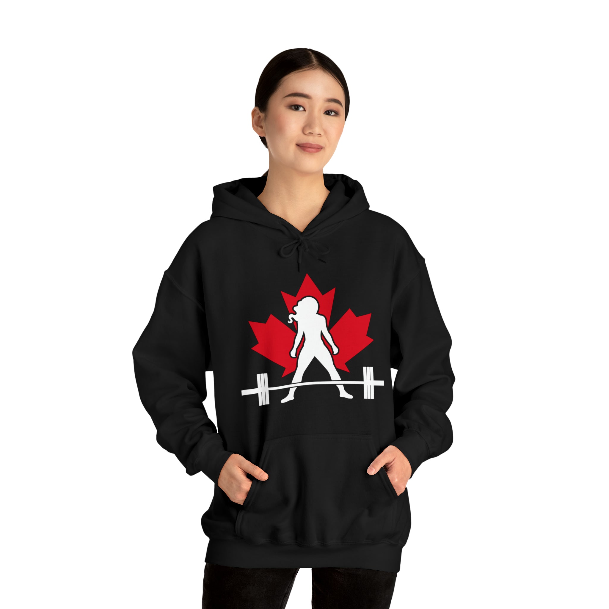 Unisex Heavy Blend Hooded Sweatshirt - Canada Dark Logo - Plain Back