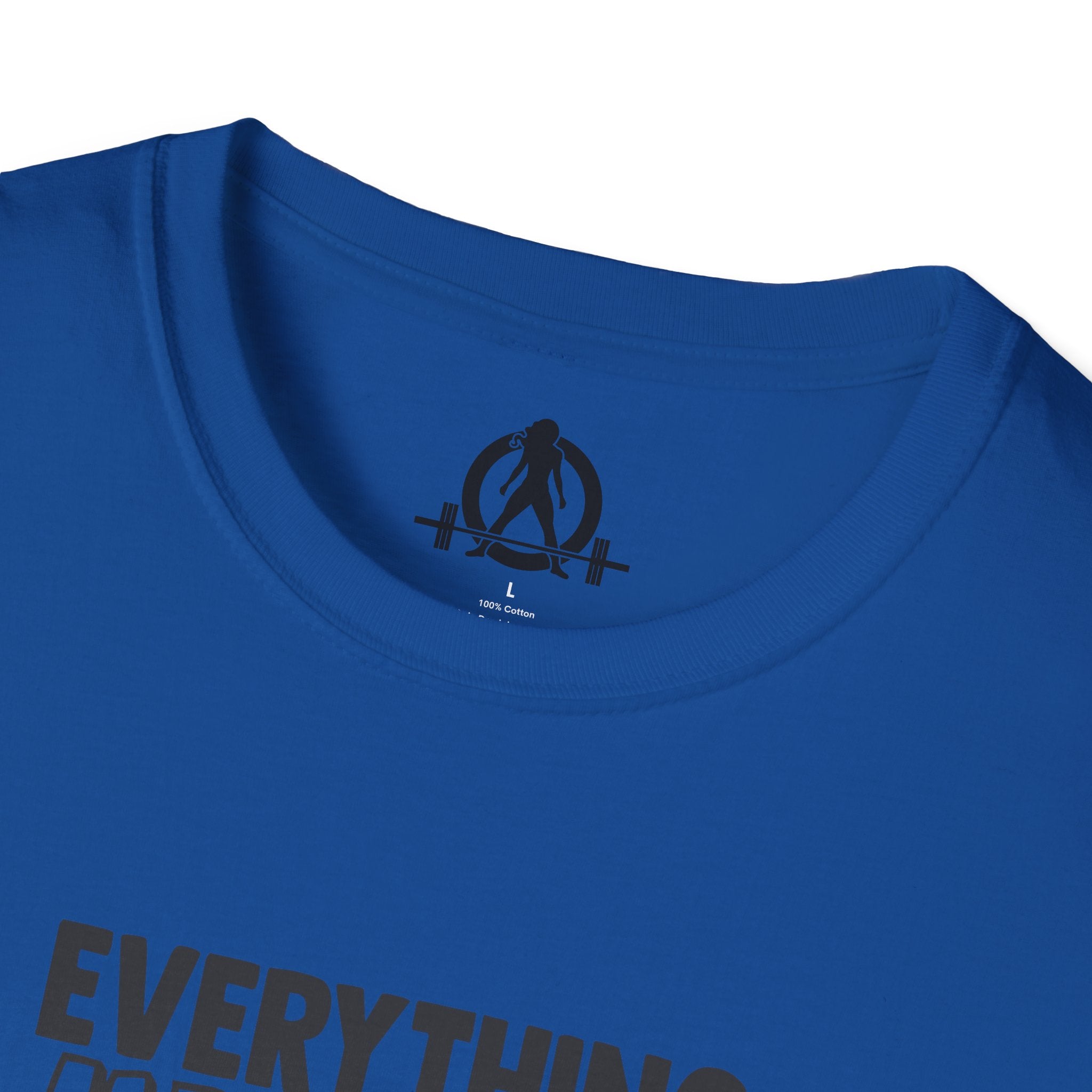 Everything Hurts & I'm Hungry - Unisex Softstyle T-Shirt - Black Print on Front Plain Back
