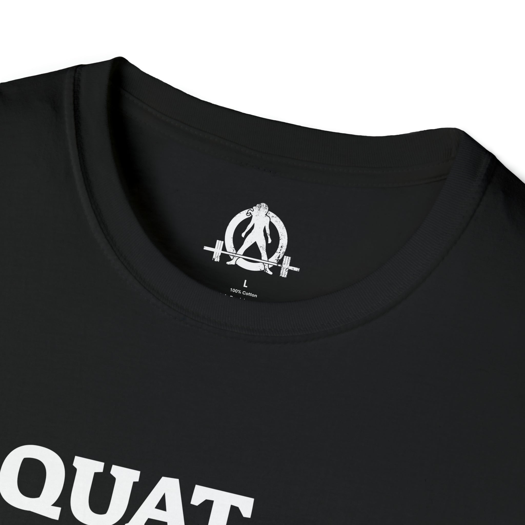 Squat Bench Deadlift Repeat - Unisex Softstyle T-Shirt - Black & Pink - Plain Back