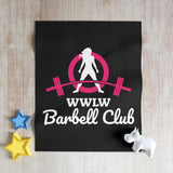 Throw Blanket - WWLW Barbell Club - Black Logo