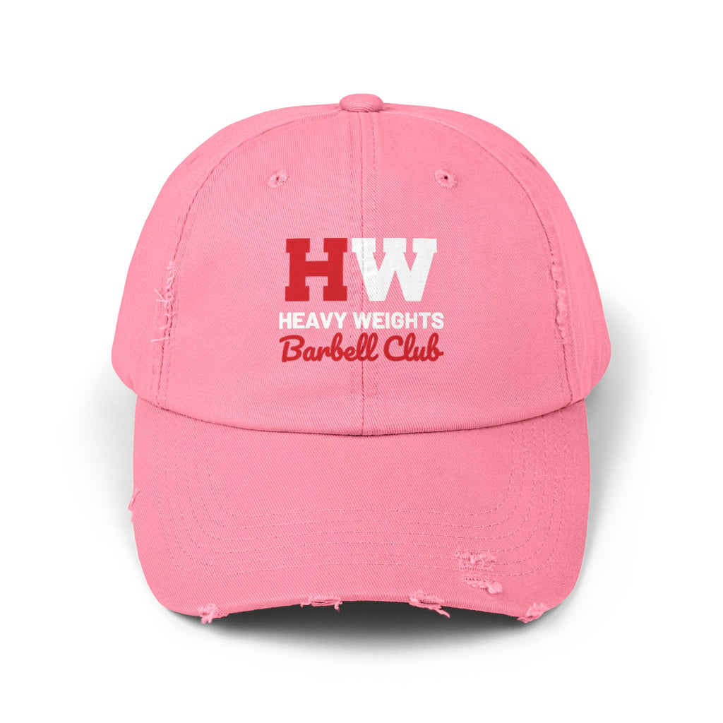 Heavy Weights Barbell Club - Unisex Distressed Cap - Classic Color Logo
