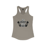 Lift Heavy Swing Fast - Women's Ideal Racerback Tank - Black Logo