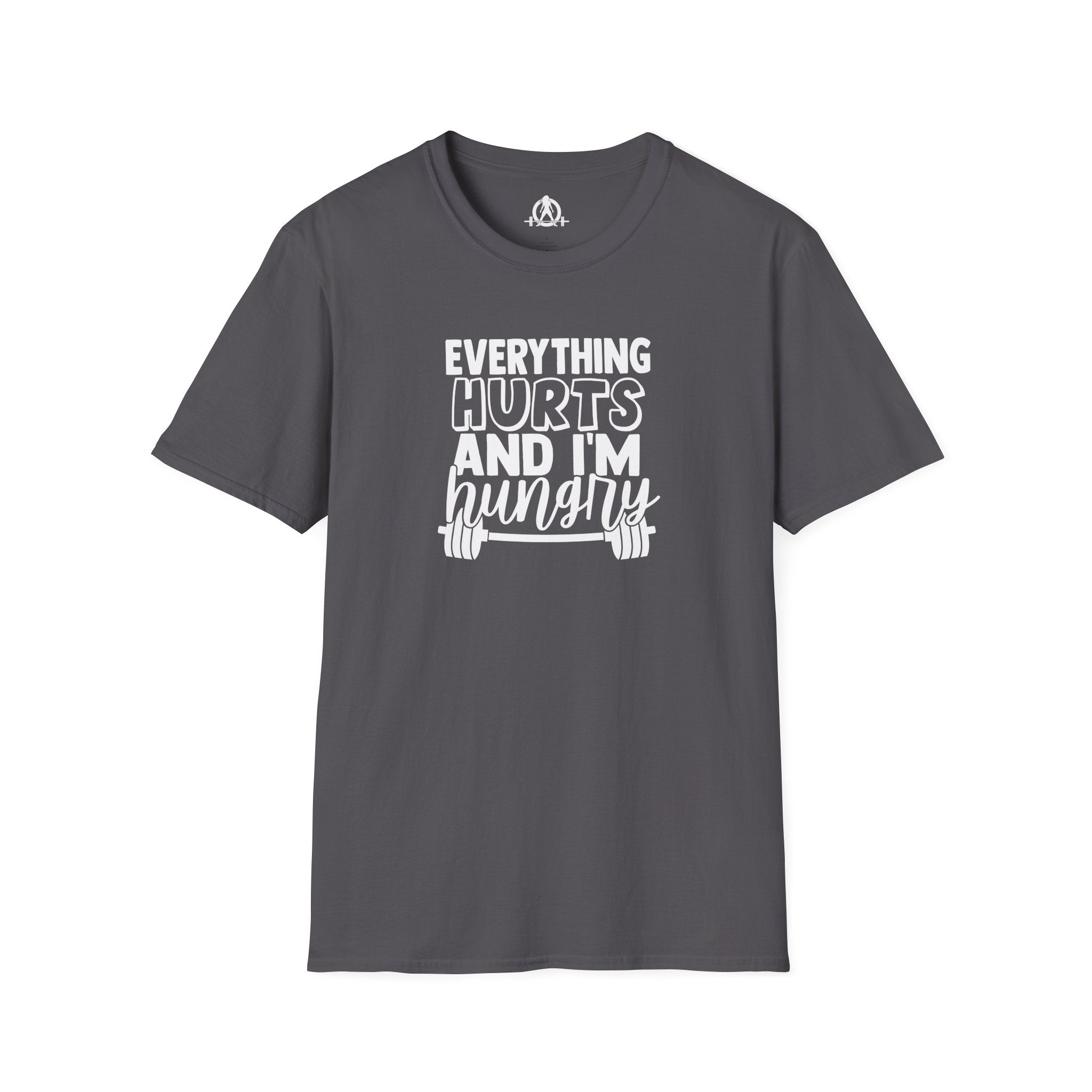 Everything Hurts & I'm Hungry  - Unisex Softstyle T-Shirt - Print on Front Plain Back