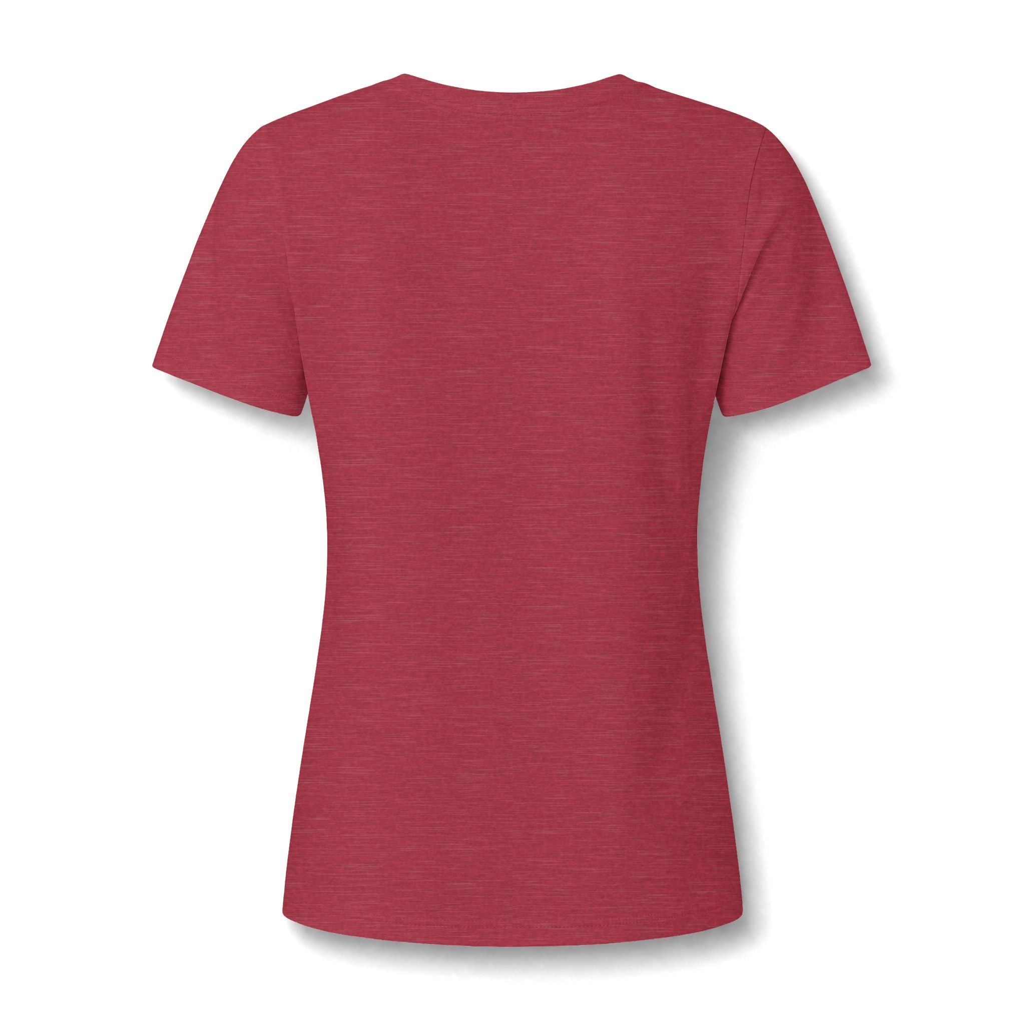 WWLW Women's Relaxed Heather CVC V-Neck Tee -  Black Logo