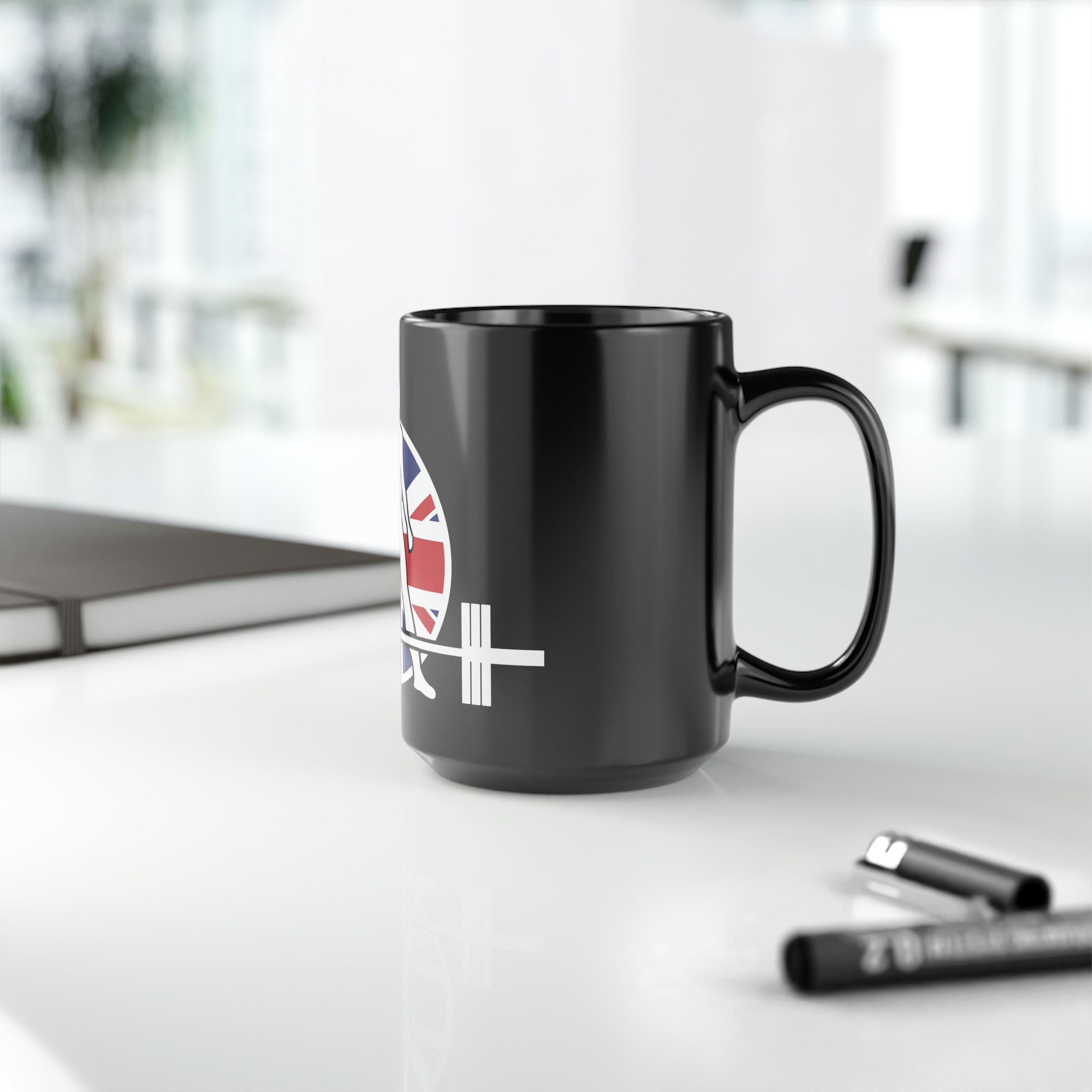 Black Mug, 15oz - UK Logo Dark