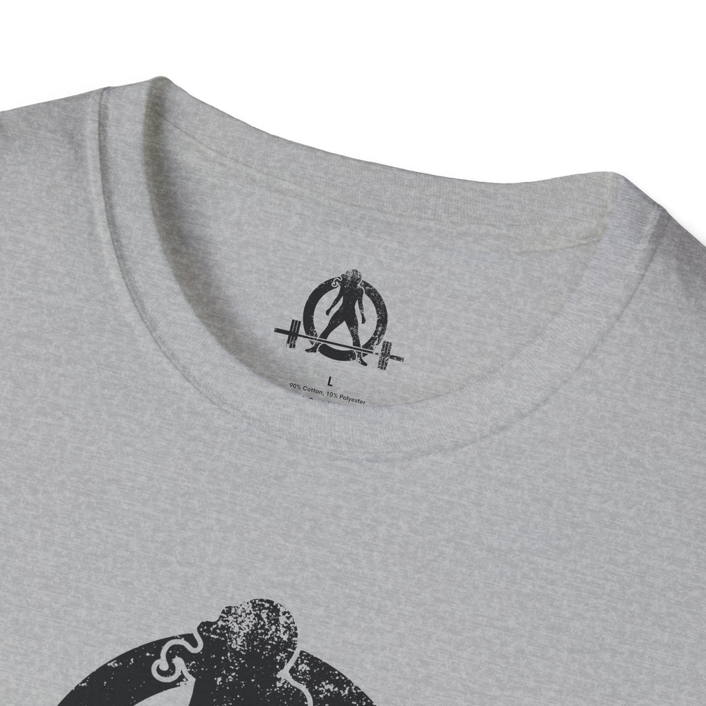 Unisex Softstyle T-Shirt - Black Distressed Logo - Plain Back (BEST SELLER)