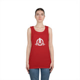 Unisex Heavy Cotton Tank Top -  White Logo - Kick Your Ass