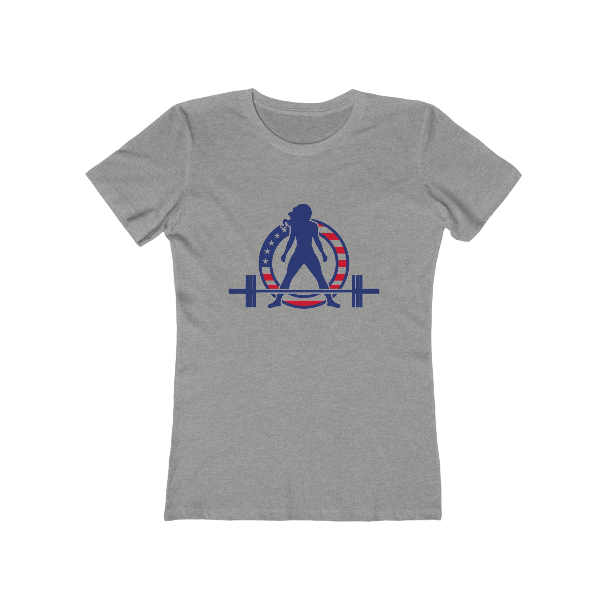 USA Logo - Women's The Boyfriend Tee - USA Light Logo - Plain Back