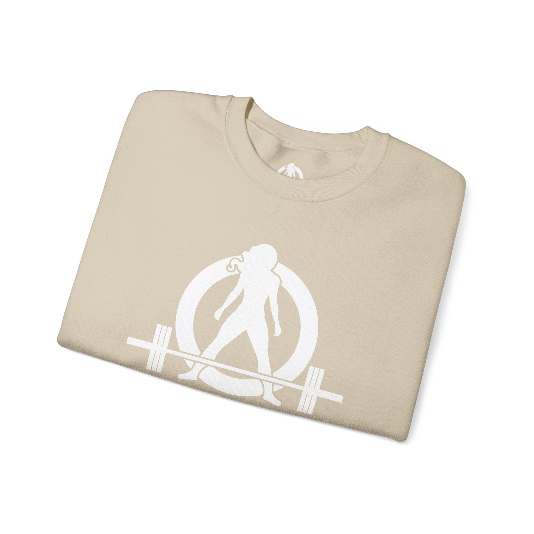 Iron Sharpens Iron - Unisex Heavy Blend™ Crewneck Sweatshirt - Front White Logo - Print on Front & Back