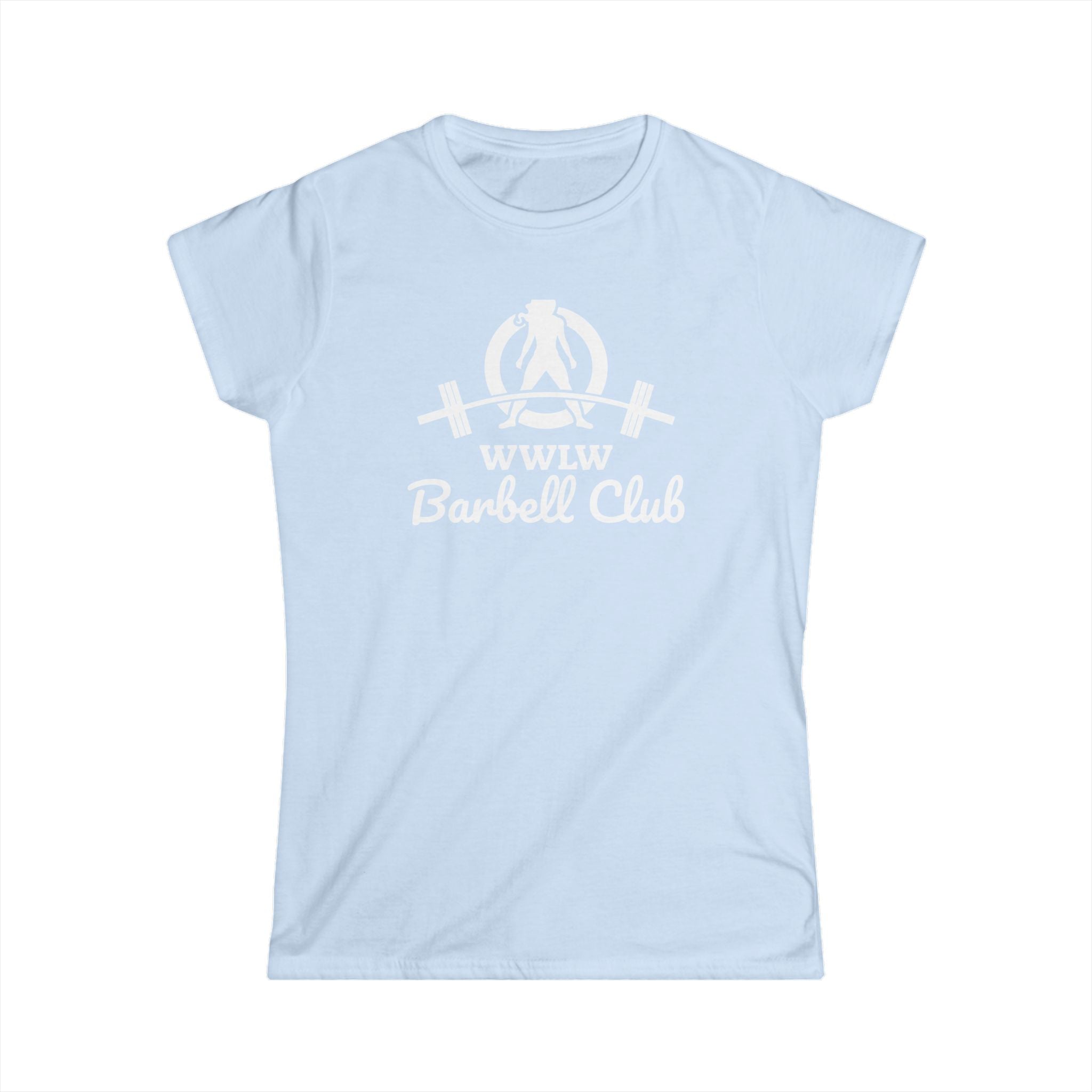 Barbell Club - Women's Softstyle Tee - White Logo