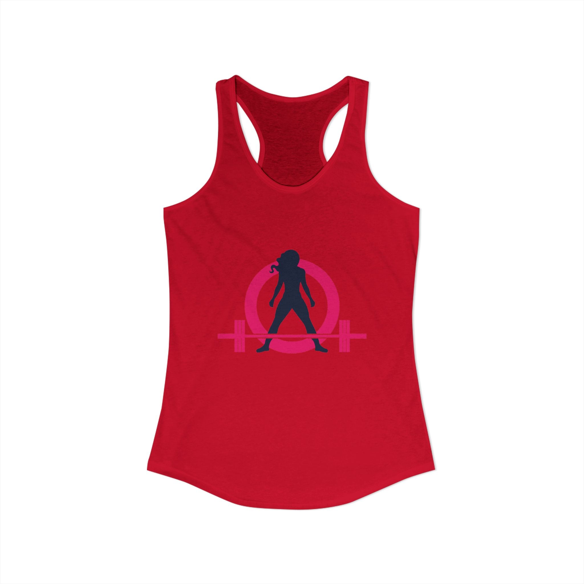 Women's Ideal Racerback Tank - Classic Logo Dark - Plain Back