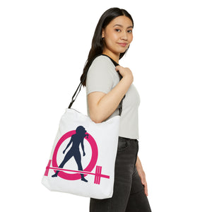 Adjustable Tote Bag (AOP) - Classic White Logo