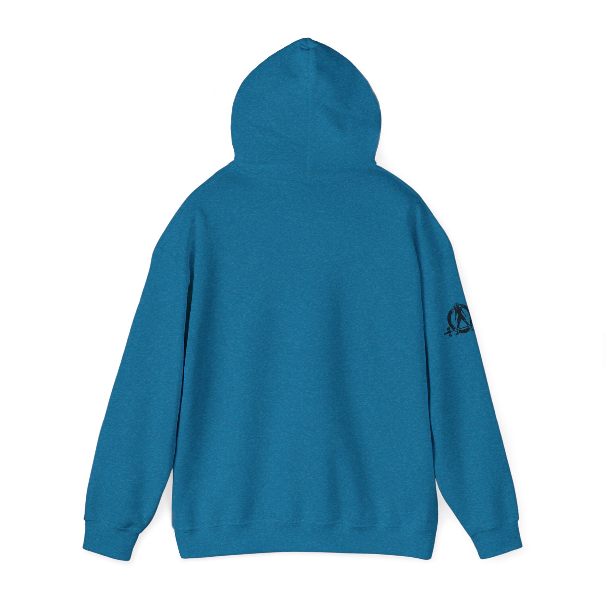 45 + 45 = 135 - Unisex Heavy Blend Hooded Sweatshirt  - Front Black & Shoulder Logo