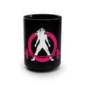 Black Mug, 15oz - Distressed Black Logo