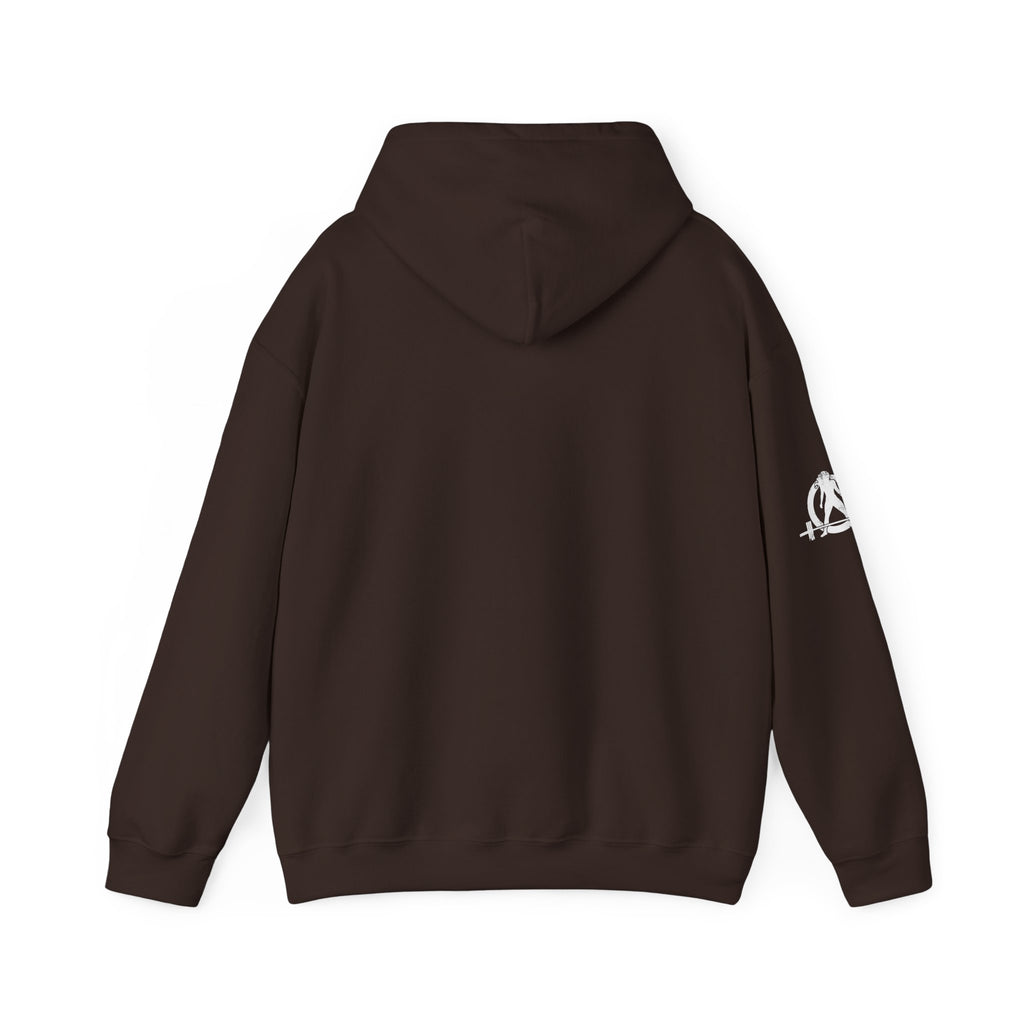 Lift Like.A Girl - Unisex Heavy Blend Hooded Sweatshirt - White Logo on Front & Right Sleeve