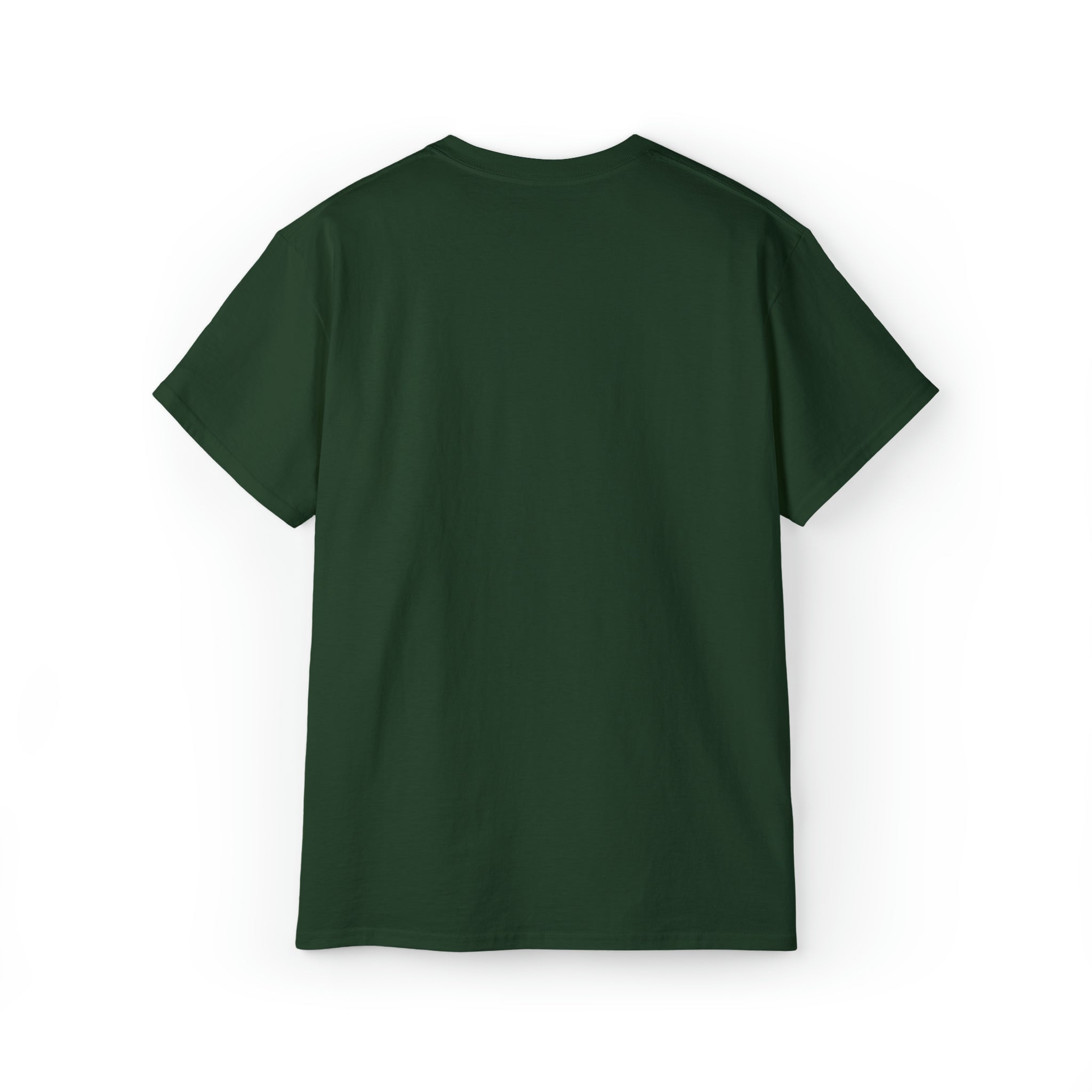 Unisex Ultra Cotton Tee - Classic White Logo - Plain Back
