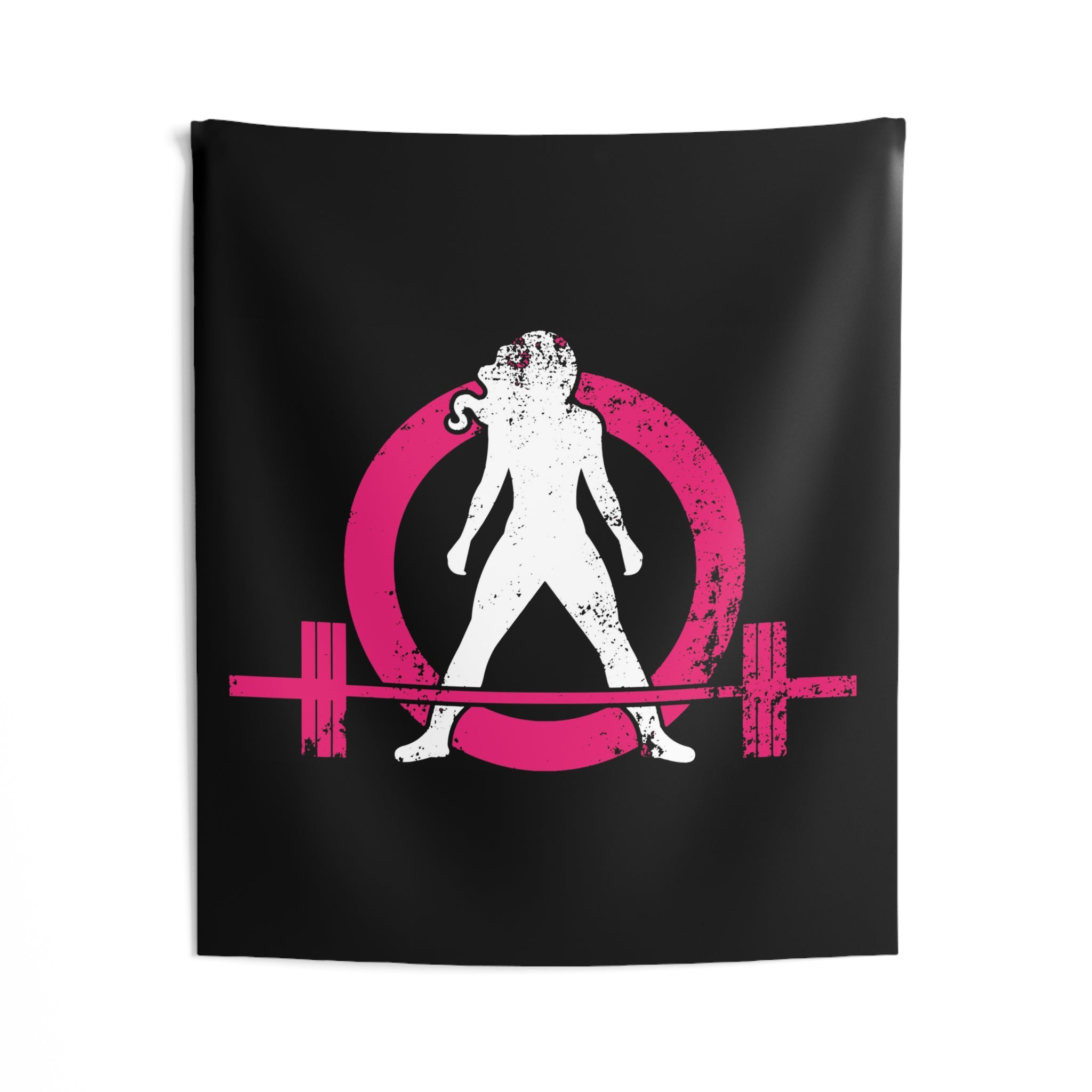 Indoor Wall Tapestries - Black - Color Distressed Logo