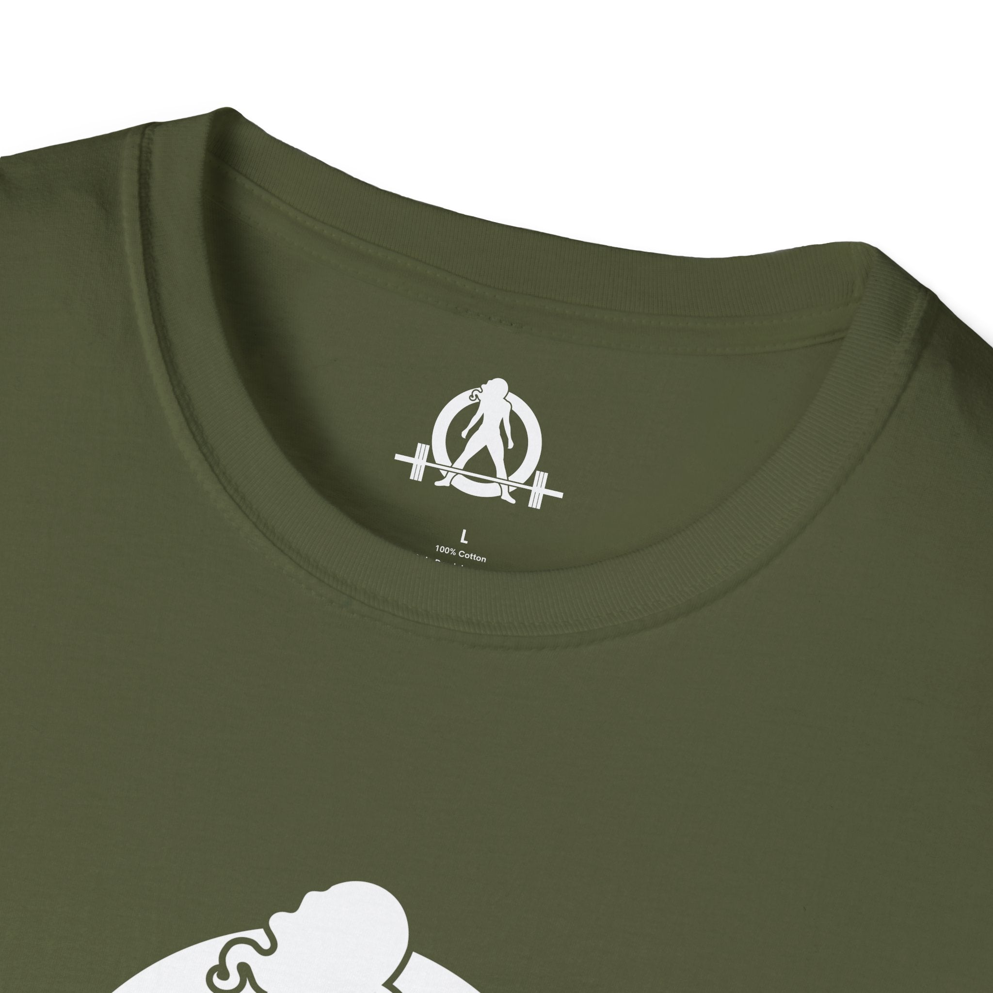 Cardio = Lift Weights Faster - Unisex Softstyle T-Shirt - Logo Front & Back