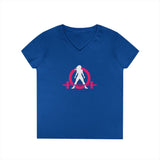 Ladies' V-Neck T-Shirt - Classic Light Logo