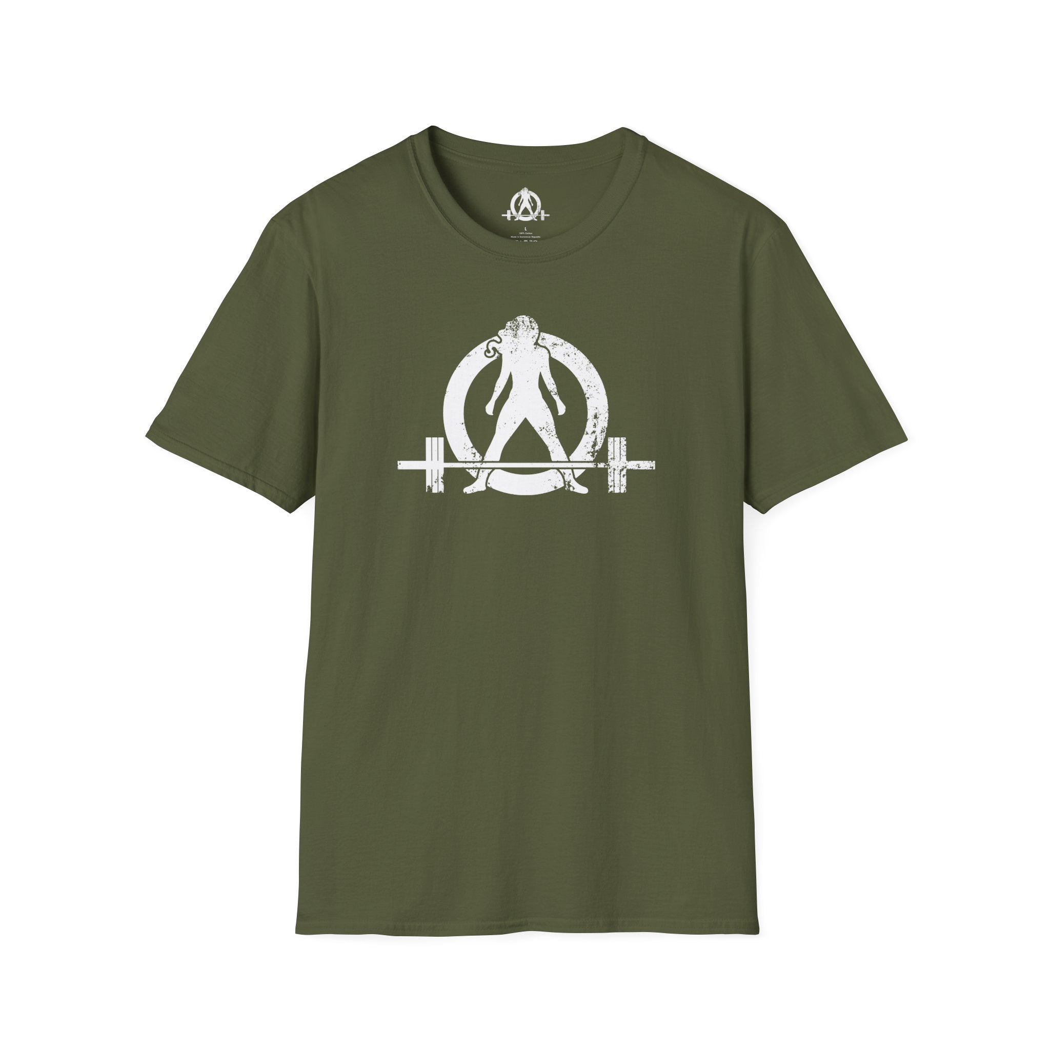Unisex Softstyle T-Shirt - White Distressed Logo - Plain Back (BEST SELLER)