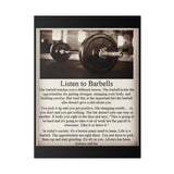 Listen To Barbells - Matte Canvas, Stretched, 0.75"