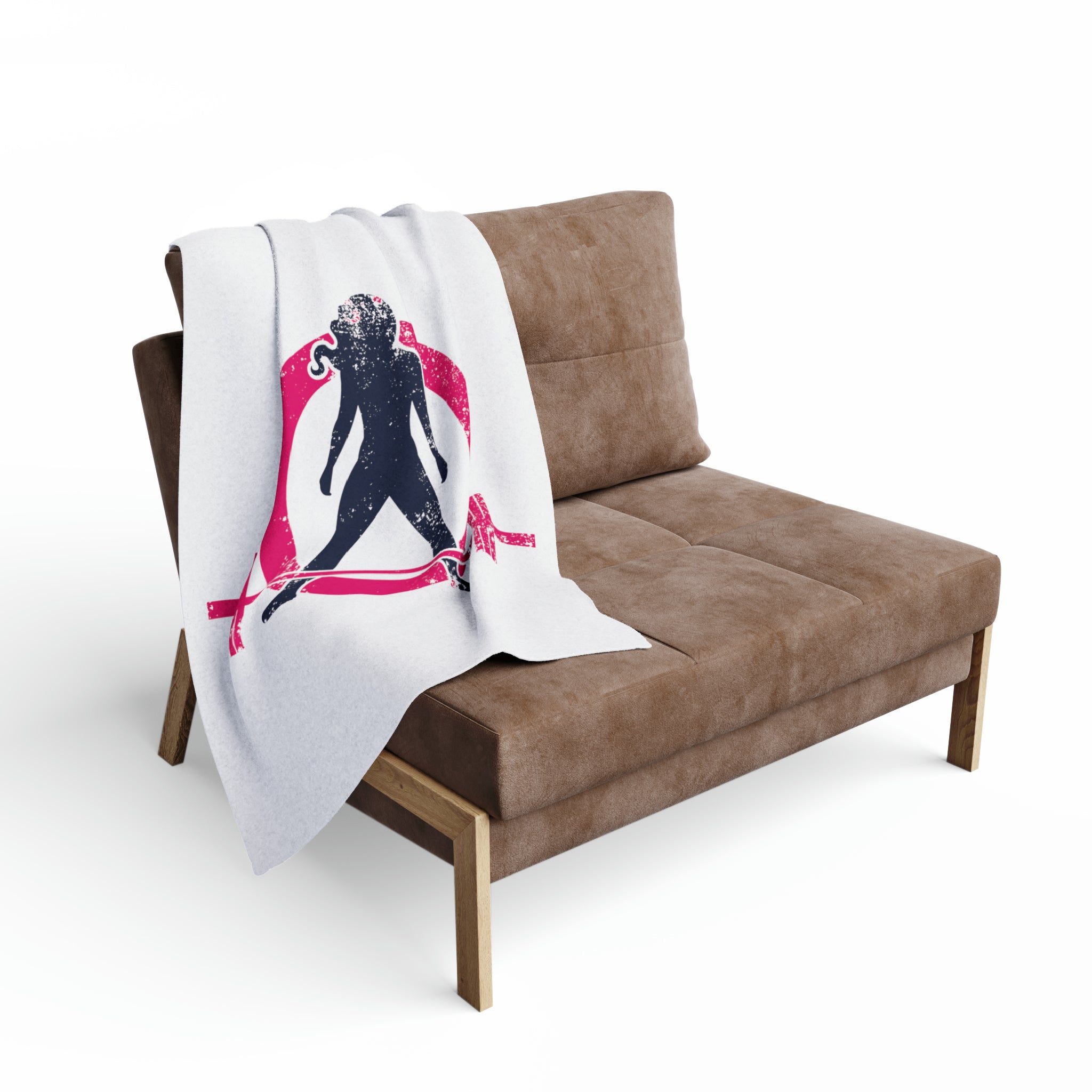 Arctic Fleece Blanket - White Distressed Logo