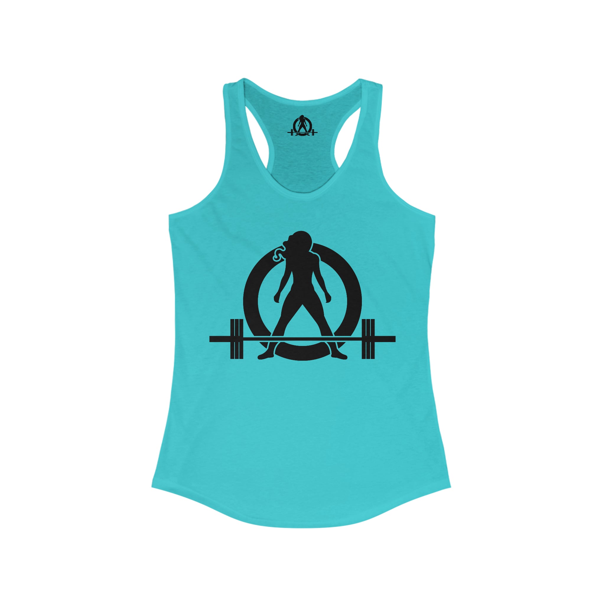 All I Need Is Coffee and a Barbell - Women's Ideal Racerback Tank - Dark Logo